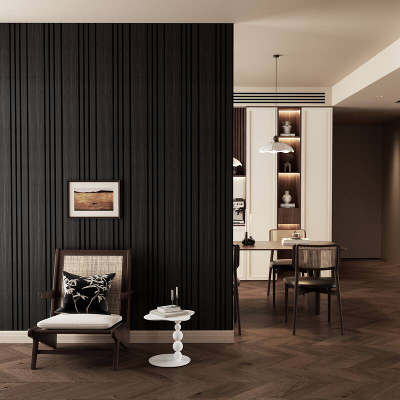 23.6" x 23.6" Wood Slat Acoustic Wall Panels for Ceiling and Wall Decor, 8-Pack (31 sq ft)