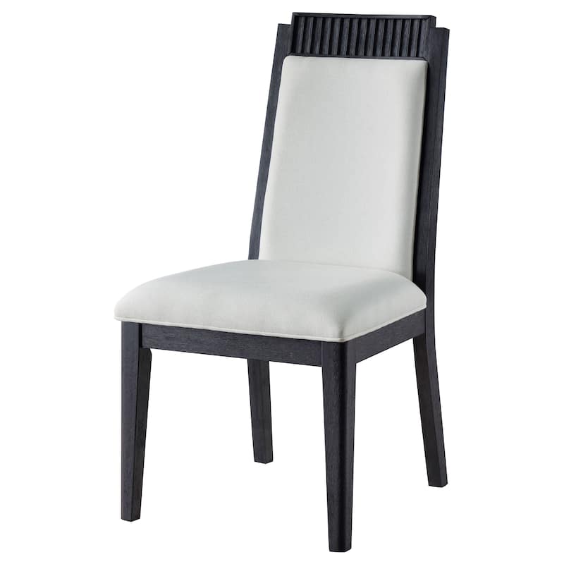 Brookmead Ivory and Black Wood Dining Side Chair (Set of 2)