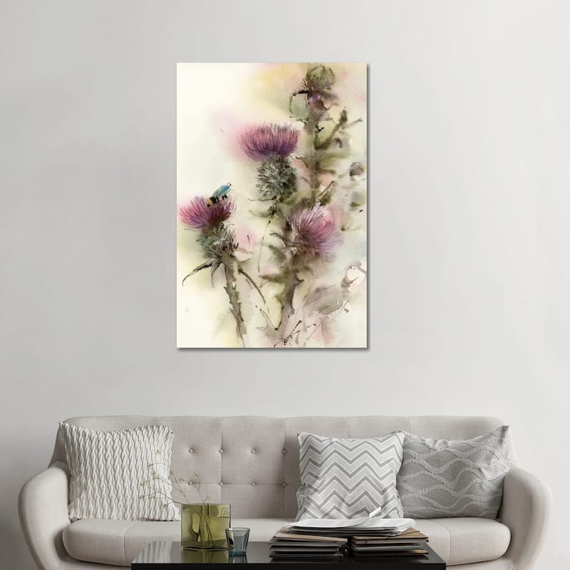 iCanvas "Thistle" by Sophie Rodionov Canvas Print - 48x32x1.5