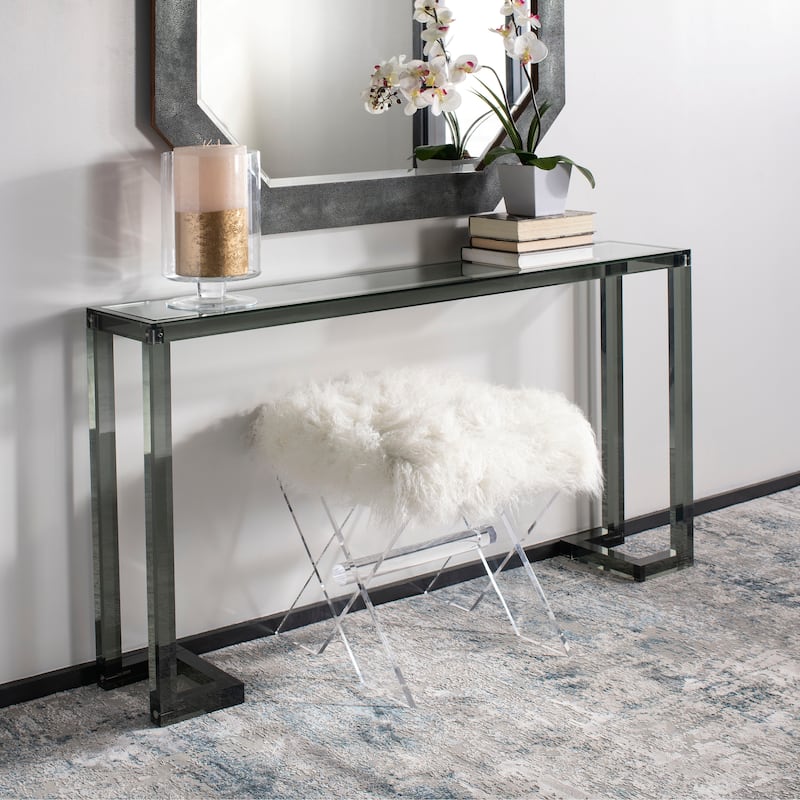 SAFAVIEH Couture Benji Acrylic Console Table - Black - 52" W x 10" L x 30" H