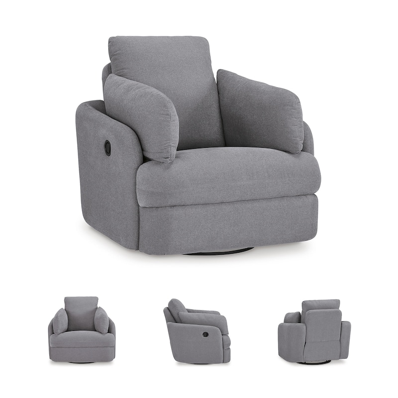 Signature Design by Ashley Modmax Dark Gray Swivel Glider Recliner
