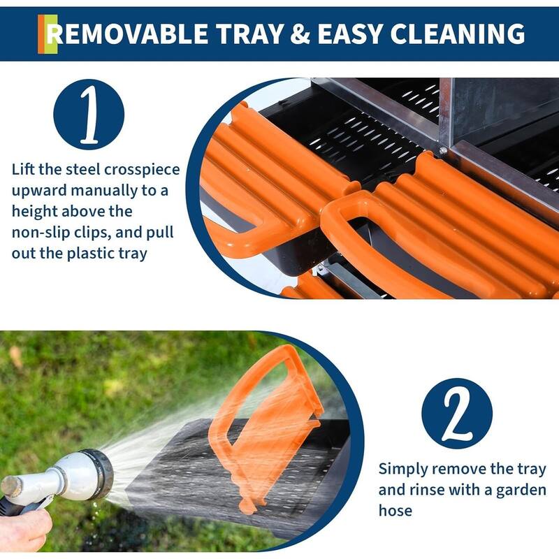 6-Hole Metal Chicken Nesting Box or Easy Cleaning