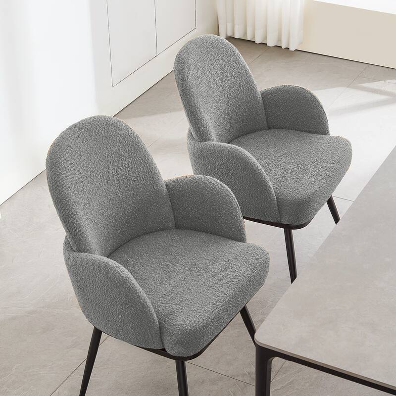 Fabric Upholstered Dining Chairs Set of 2/4 with Arms - 34.8"H x 23.2"W x 22.8"D