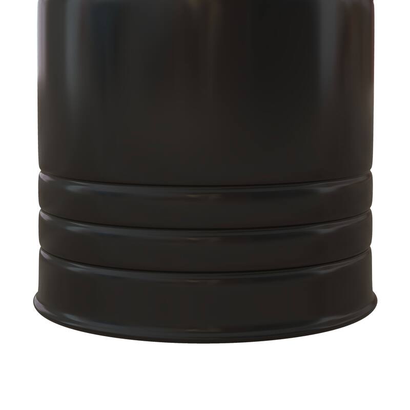 HOMCOM Round Storage Ottoman Set of 2, Farmhouse Stools for Living Room, Black