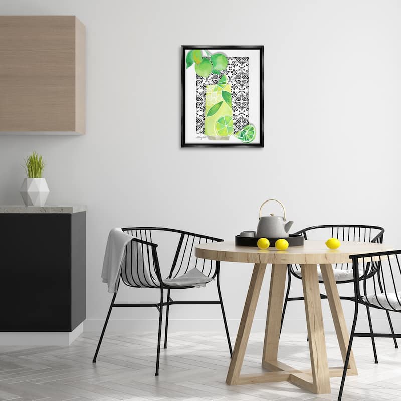 Stupell Mediterranean Mojito Drink Framed Floater Canvas Wall Art Design By Hillary Holt