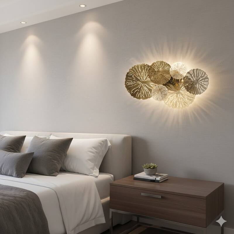 Copper Metal Abstract Wall Sconce