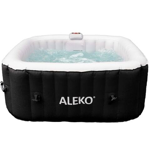 ALEKO Square Inflatable Hot Tub With Cover 4 Person 160 Gallon