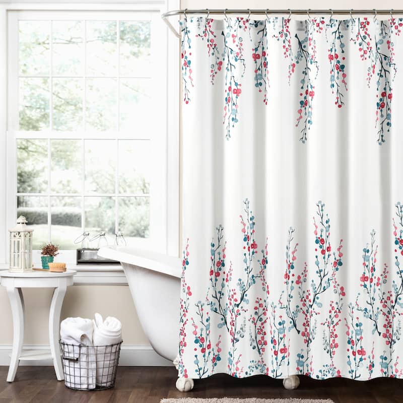 Lush Decor Mirabelle Watercolor Floral Shower Curtain