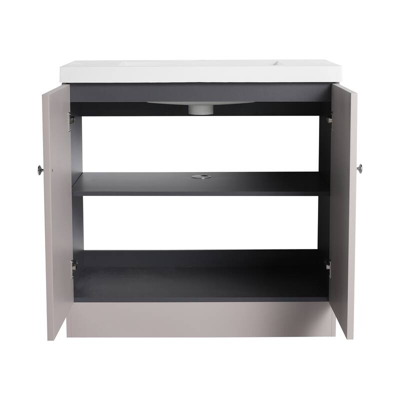 ARTCHIRLY 24/30/36 Inch Bathroom Vanity with Sink, Freestanding Bathroom Vanity with Soft Close Door and Adjustable Shelf