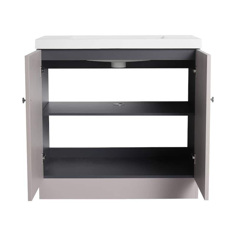 Beingnext 24"/30"/36" Bathroom Vanity with Sink, Freestanding Bathroom Vanity with Soft Close Door and Adjustable Shelf