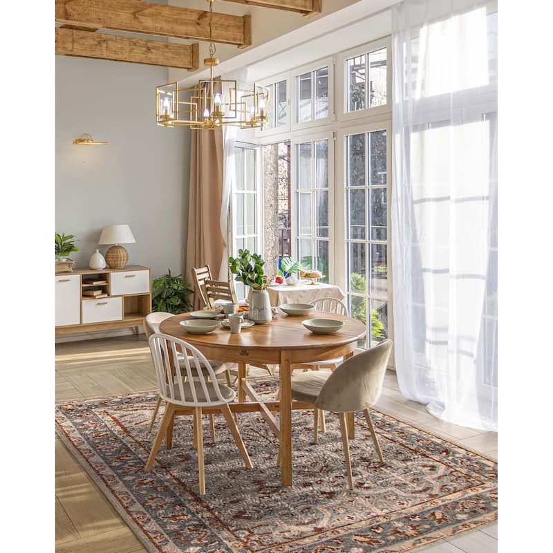 ECARPETGALLERY Hand-knotted Jules Serapi Grey Silk, Wool Rug - 5'3 x 7'5