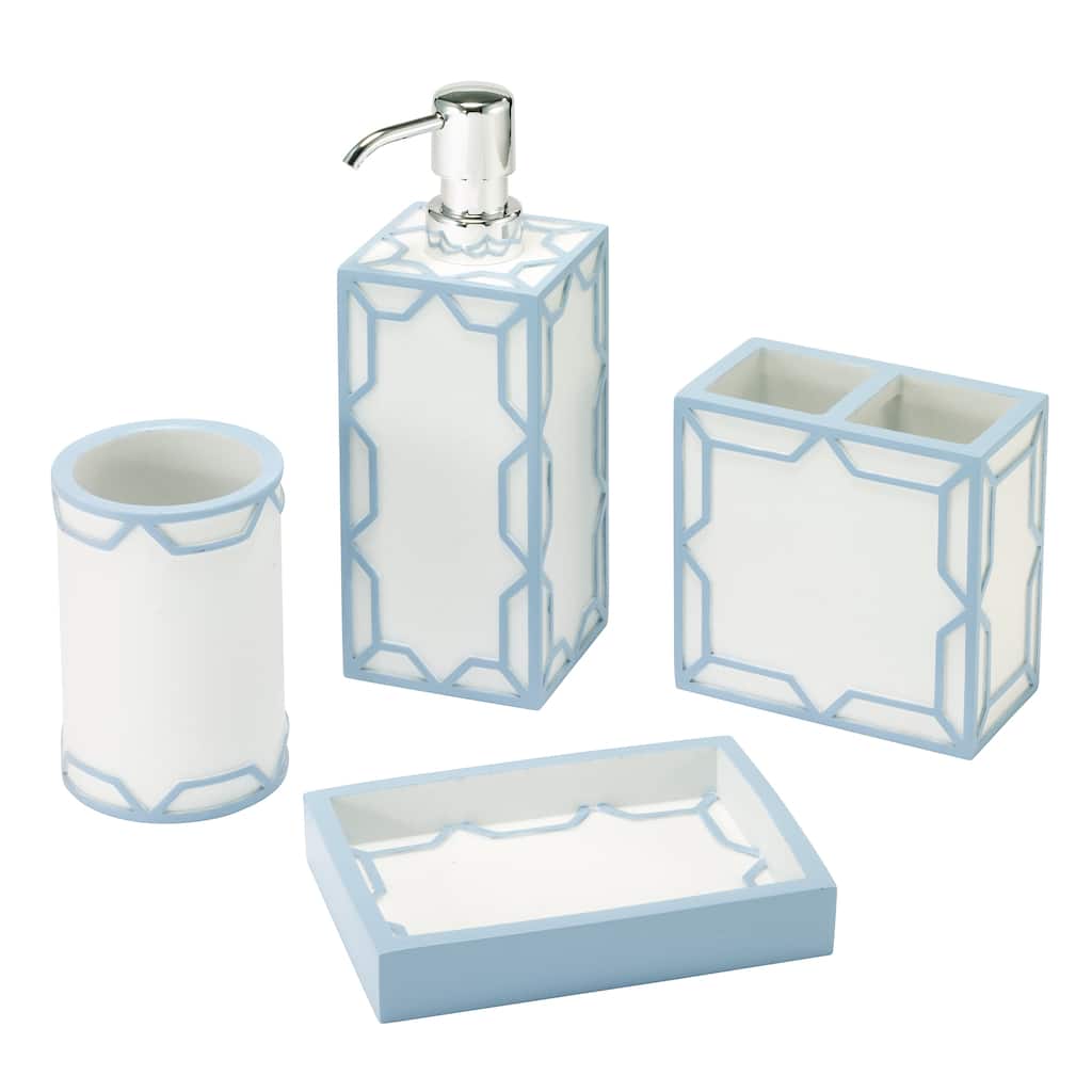 Izod Trellis 4-Piece Bath Accessory Set - 4 Pc Accessory Set