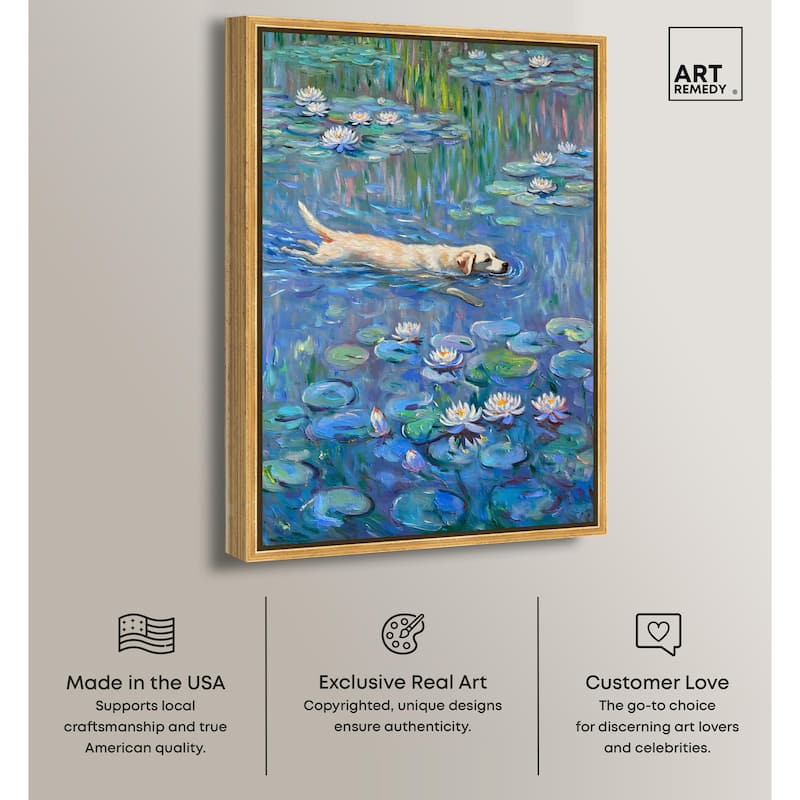 Lily Lagoon II Canvas by Modern Classic Art Remedy