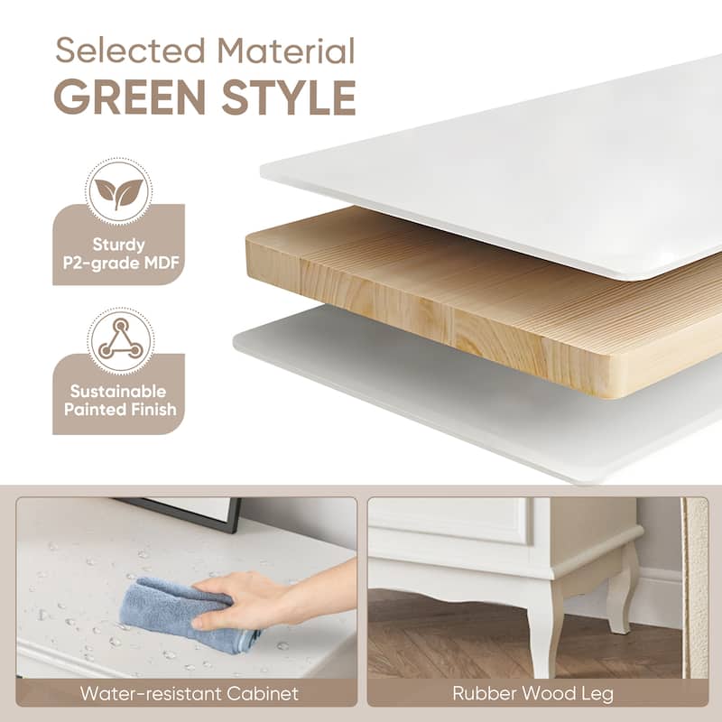 RoyalCraft White 4 Drawer Dresser