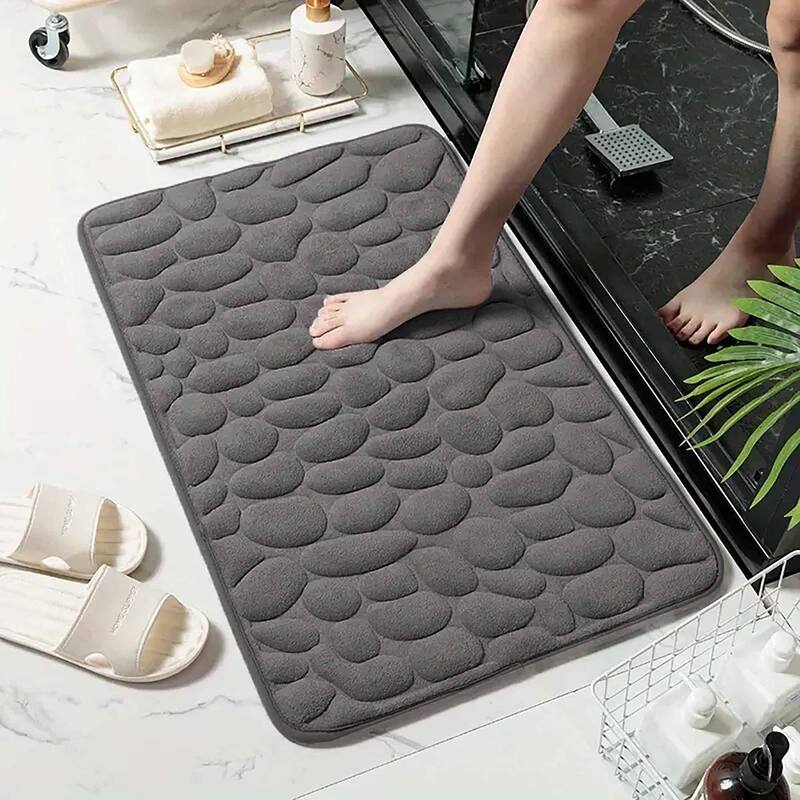 Memory Foam Bath Mat Pebble Design 32x20