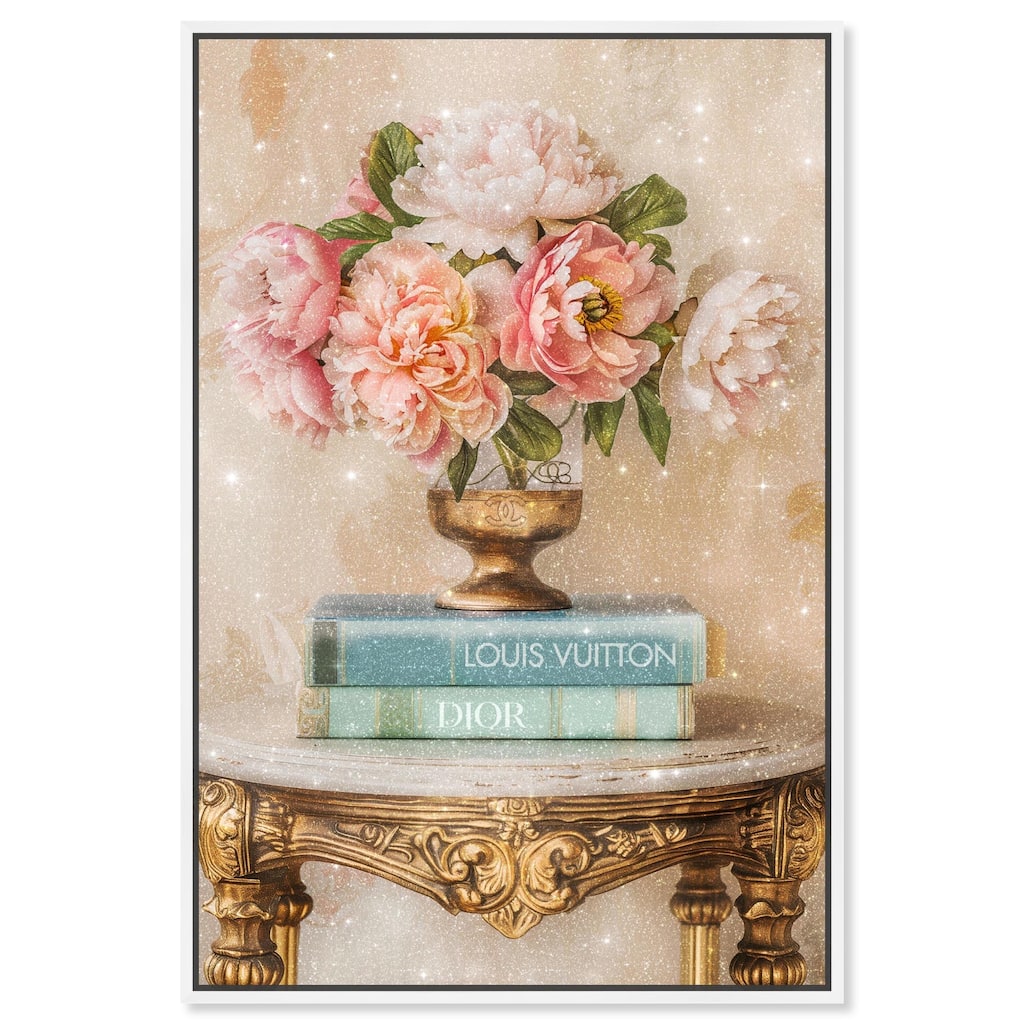 Antique Table Vase Canvas by Art Remedy