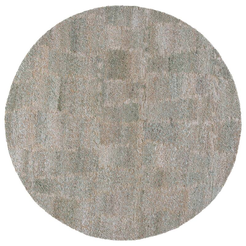SAFAVIEH Handmade Harvest Friedi Rug - 6' Round - Green/Beige