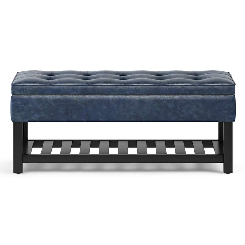 WYNDENHALL Essex 44 inch Wide Transitional Rectangle Ottoman Bench