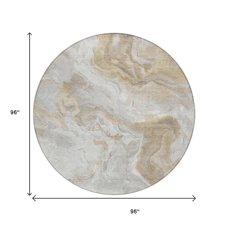 HomeRoots Abstract Modern Rectangle Outdoor Rug