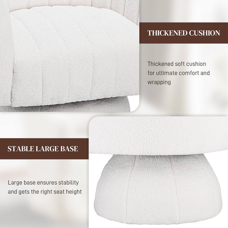 Ouyessir Oversized Modern Upholstered Barrel Chairs