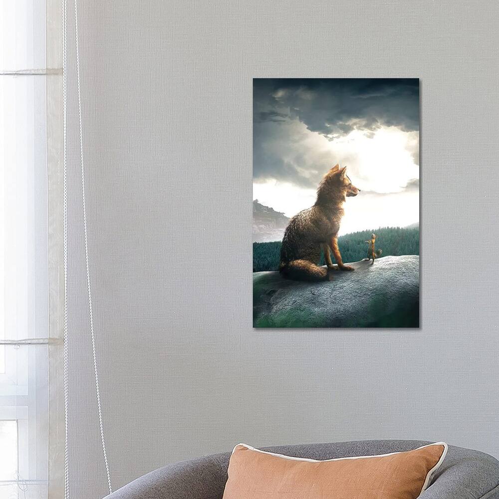 iCanvas "The Fox And Squirrel" by Zenja Gammer Canvas Print