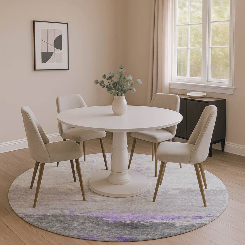 Premium Washable Super Soft Contemporary Ombre Mayfield Rug - Purple - 8' x 8'