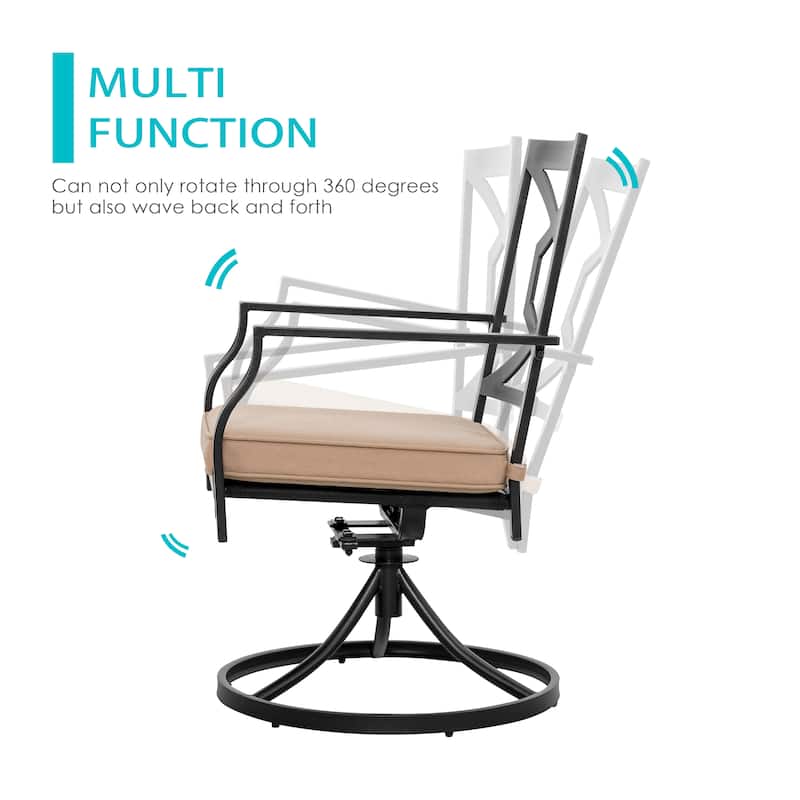 Outdoor Set With Swivel Chairs