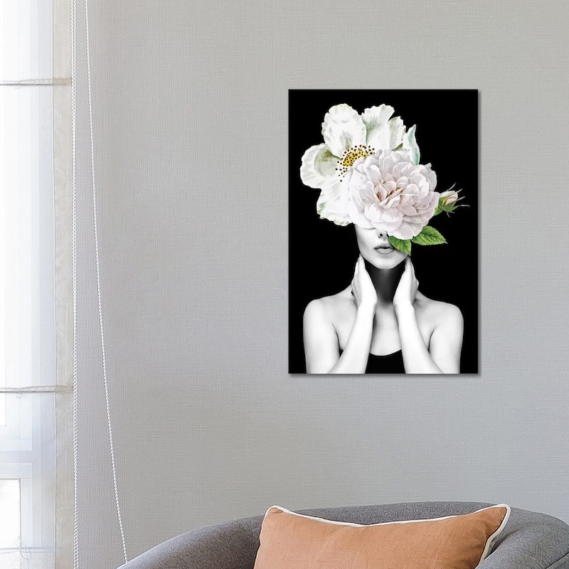 iCanvas "Woman Flowers II" by Danilo de Alexandria Canvas Print - 26x18x1.5
