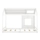 preview thumbnail 8 of 34, Modern Twin Size Pine Wood House Bed with Roof and Window, Sturdy Construction