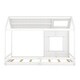 preview thumbnail 17 of 34, Twin House Bed with Roof & Window - Whimsical Pine Wood Design for Kids