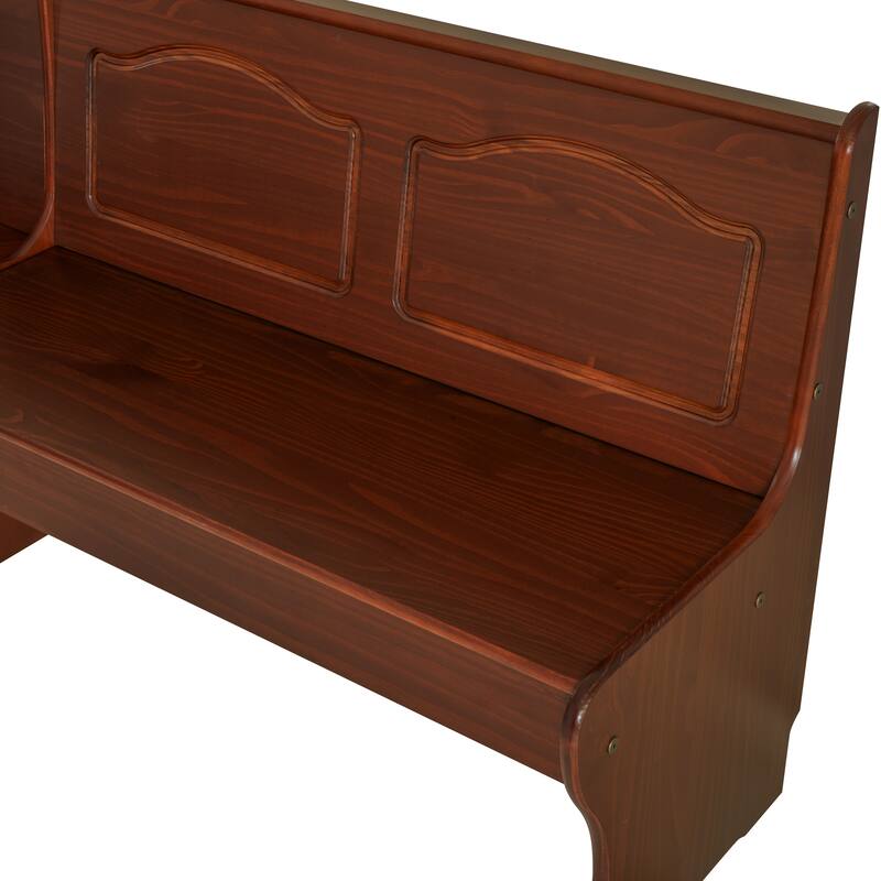 Linon Riki Corner Bench Dark Brown