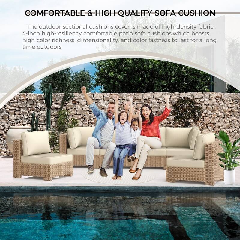 14 Piece Outdoor Furniture Replacement Cushions,Patio Seat Cushions