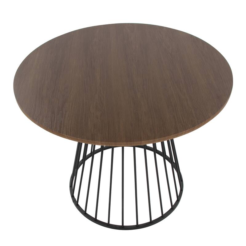 Silver Orchid Canary Pugo Round Dining Table with Pedestal Base