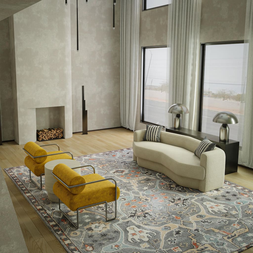 Alora Decor Cyrus Grey Transitional Hand-Tufted Wool Rug