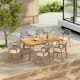 Option Grey Rope Chair+Teak Finish Table
