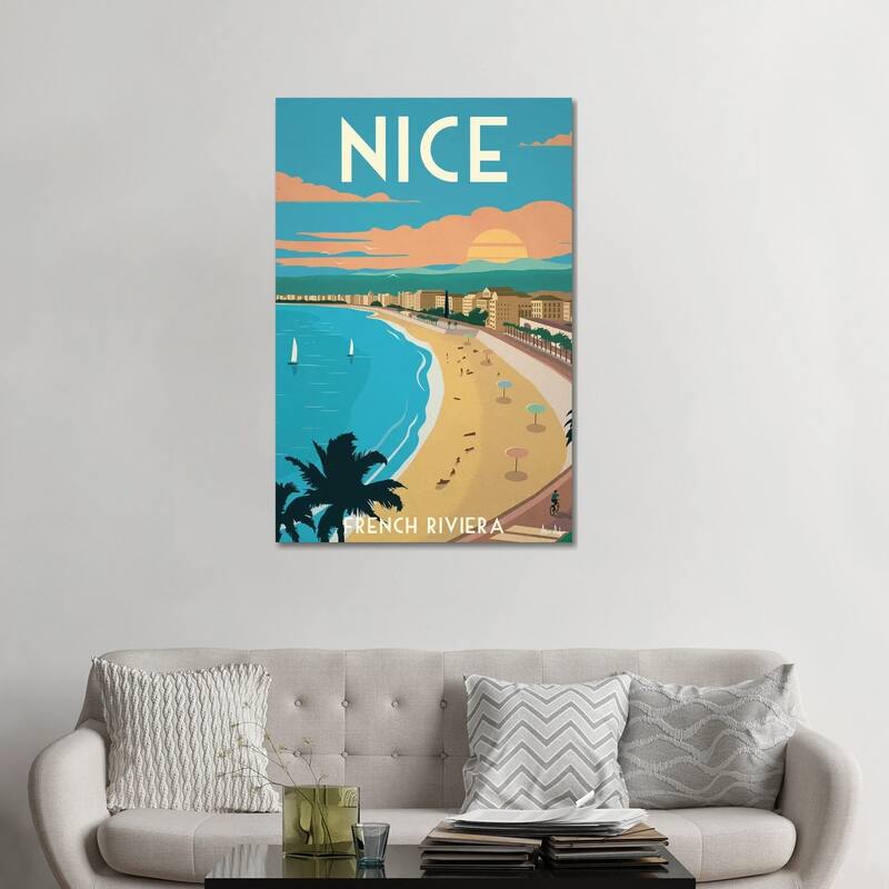 iCanvas "Nice" by IdeaStorm Studios Canvas Print - 48x32x1.5