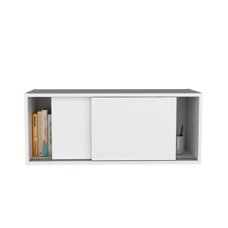 Wall Cabinet with Sliding Doors , Wall Shelf, Storage Cabinet, Bedroom, Office, Living Room, Garage
