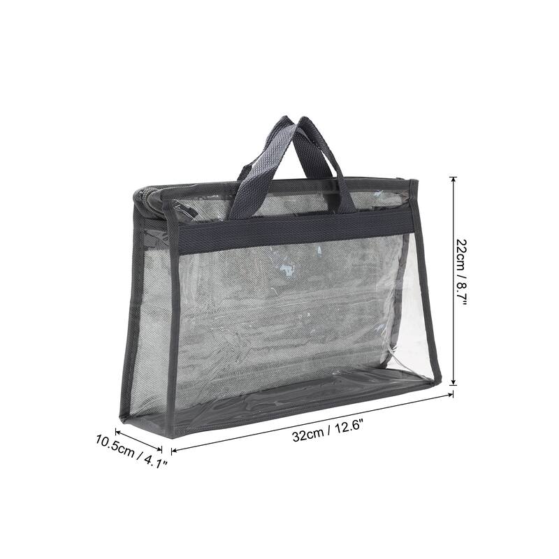 Handbag Dust Bags, Purse Storage Organizer PVC Dustproof Handbag Cover - Gray - S