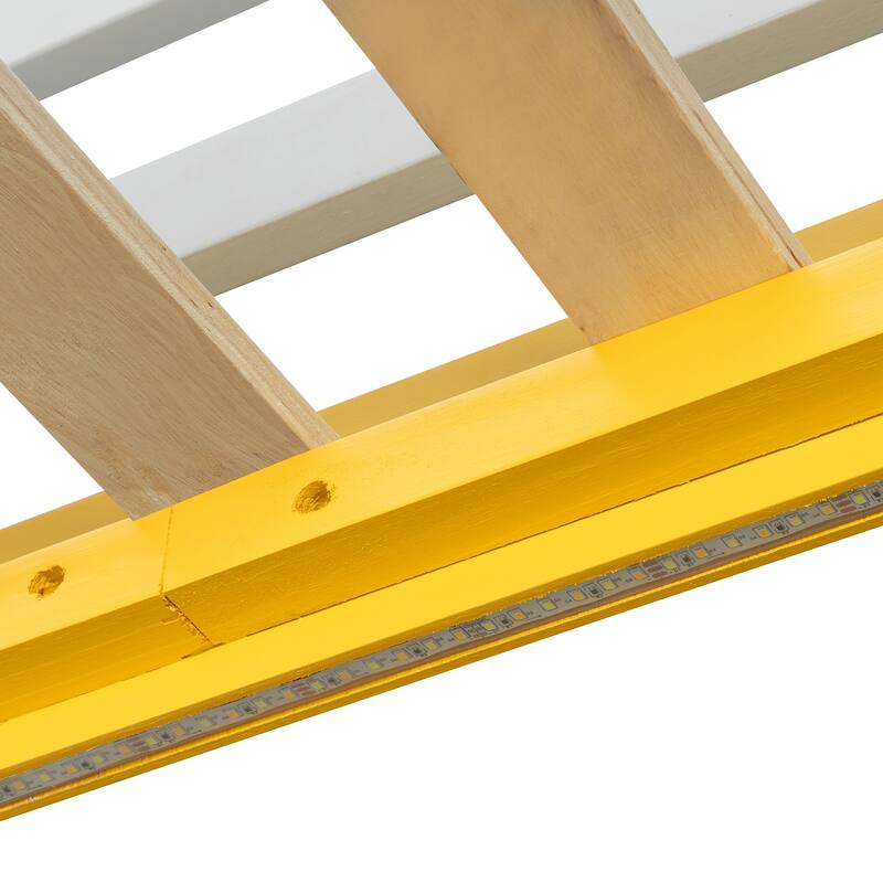 Full Size Loft Bed Frame for Kids with Storage Staircase, Wardrobe, Cabinets, USB, LED and Dressing Table with Mirror and Drawer