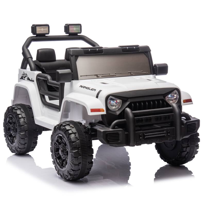 12V Ride-On Car for Kids with Remote Control, Four-Wheel Suspension, Music, Bluetooth, and MP3 for Ages 2-4