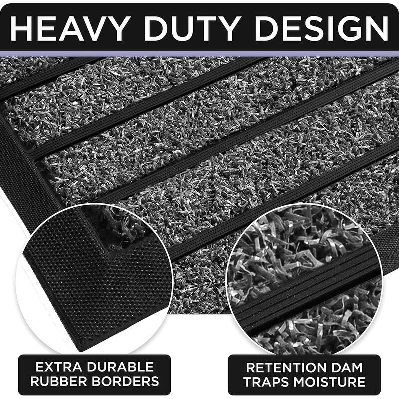 Extra Durable Door Mat - Dirt Trapping Outdoor Welcome Mats