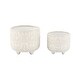 preview thumbnail 1 of 1, 6" & 4.75" Vintage Footed Ceramic Planter Set of 2