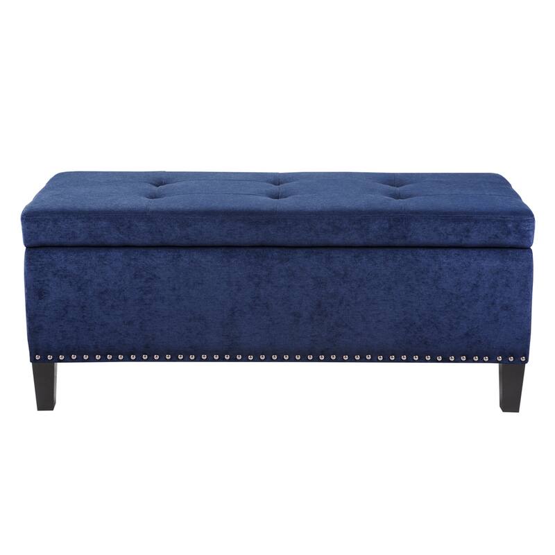 Elegant Mid-Century Modern Tufted Top Storage Bench - Perfect for Entryways & Bedrooms