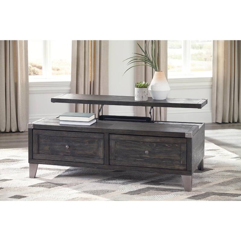 Signature Design by Ashley Todoe Dark Gray Coffee Table with Lift Top