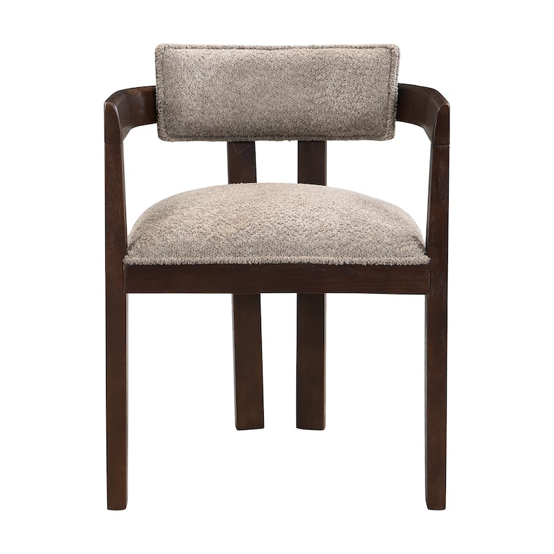 Conrad Sophisticated Modern Dining Chair With Armrest by Christopher Knight Home