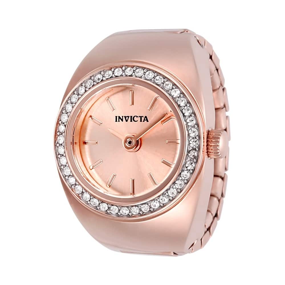 Invicta Women's 48945 Mini Ring Watch Quartz 2 Hand Rose Gold Dial Watch - Rose Gold
