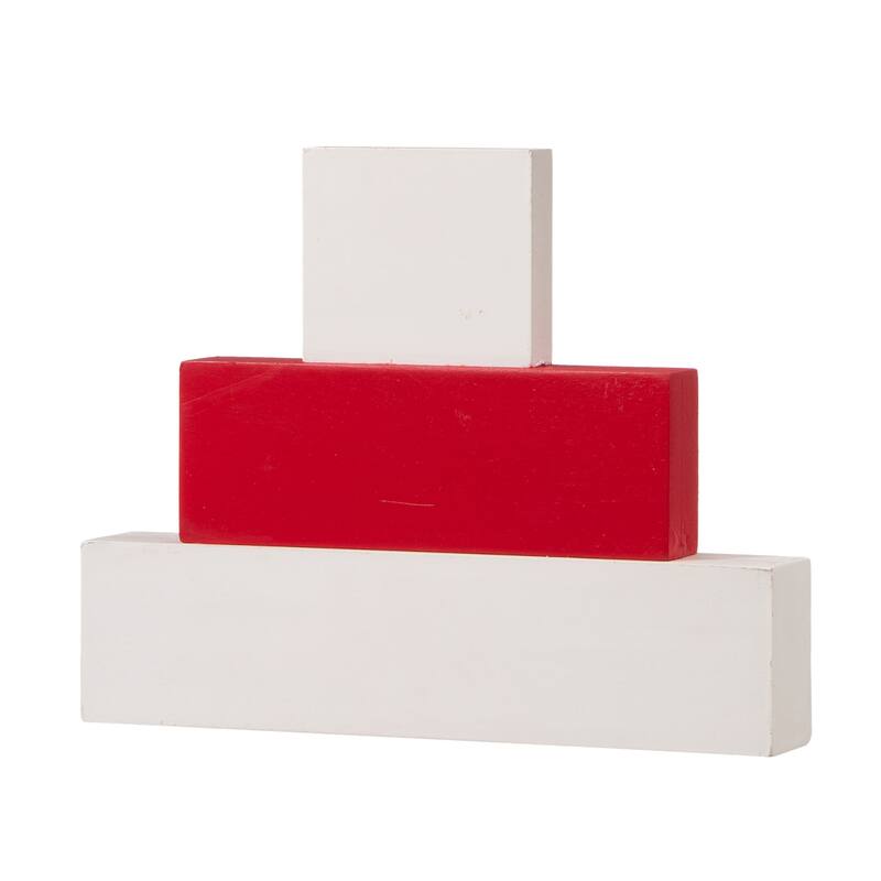 Glitzhome Valentines LED Wooden Block Love Table Decor