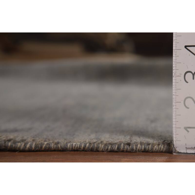 Gray Modern Gabbeh Oriental Rug Handmade Wool Carpet - 5'5"x 6'7"