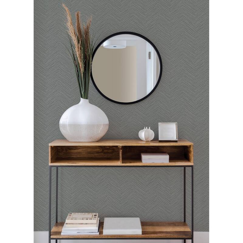 A-Street Prints Apex Grey Weave Wallpaper