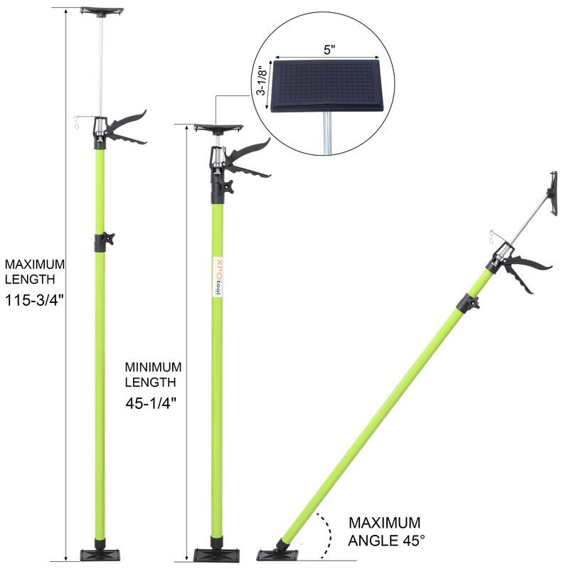 2 Pack Steel Adjustable Support Poles (45 to114") ,3rd Hand Support System for Jacks, Cargo Bars and Cabinets with Carry Bag